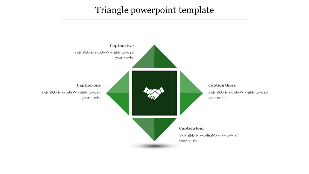 triangle powerpoint template-Green